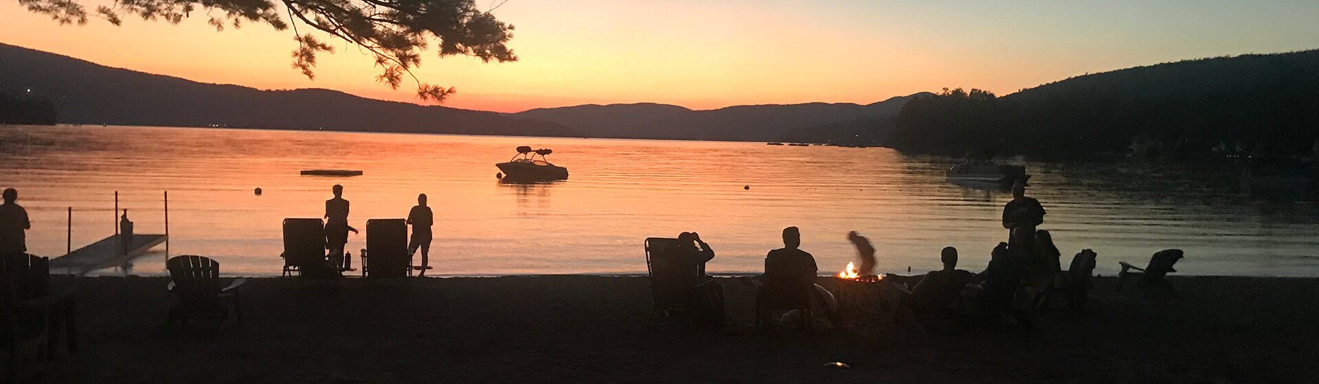 Dramatic Sunset Over a Quiet Lake