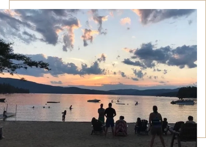 Dramatic Sunset Over a Quiet Lake